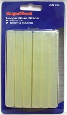 SupaTool Pack Of 12 Large Glue Stick 12mm x 100mm Hot Glue Gun Sticks DIY Crafts 0.35 per stick