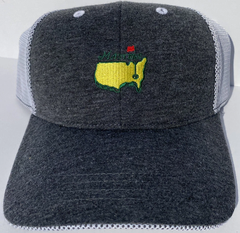 2025 MASTERS HEATHERED GRAY PERFORMANCE MESH BACK HAT AUGUSTA NATIONAL GOLF NEW - Imagem 2 de 4