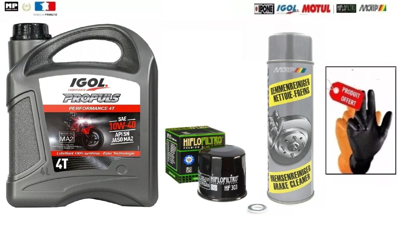 Pack Vidange Moteur XT600 Huile Haute Stabilité Thermique IGOL 10W40