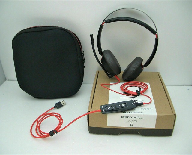 Plantronics Blackwire 5220 Black Headband Headsets (Stereo, USB) for