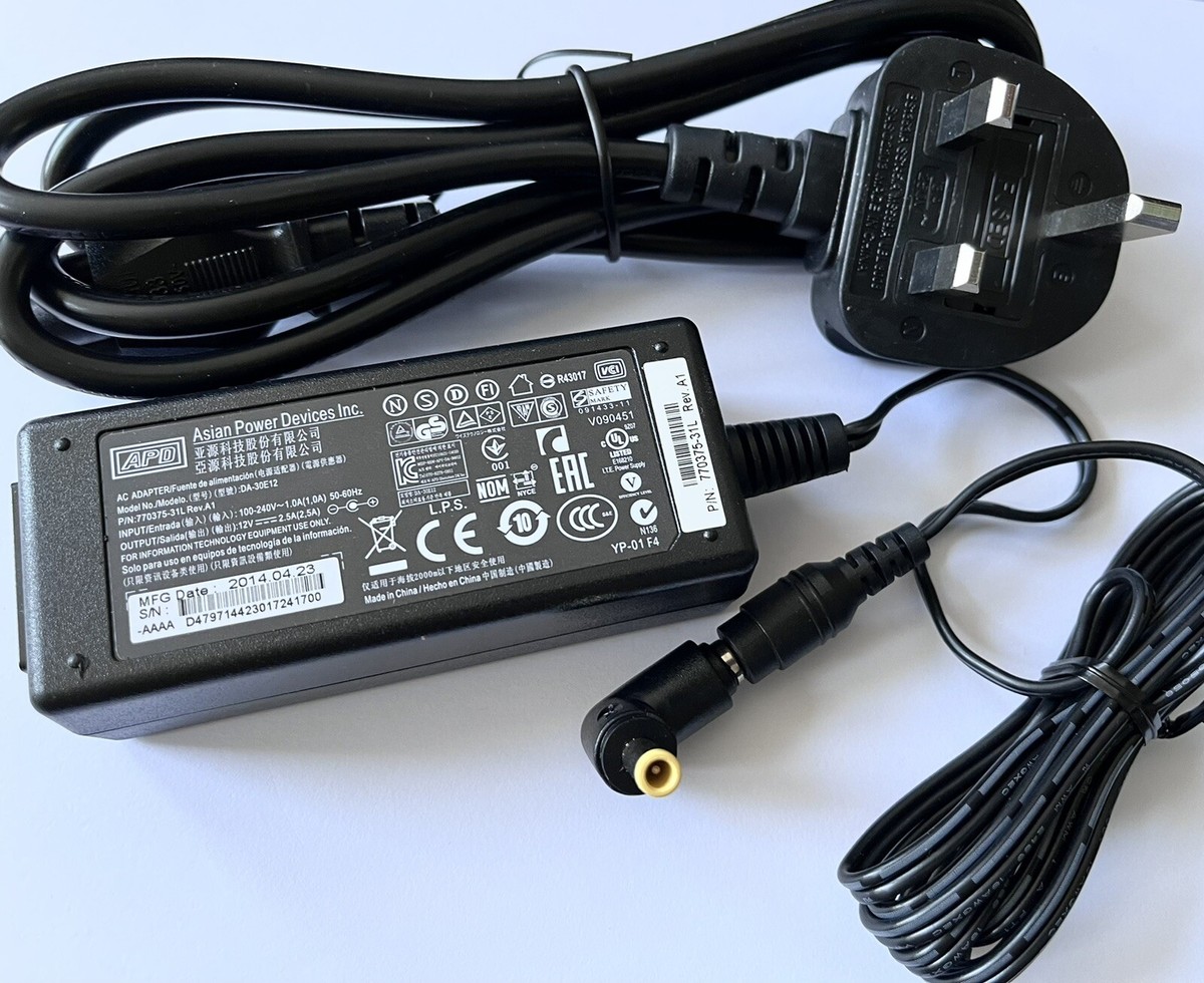 Adaptateur Secteur 12V 2,5A Pour Enregistreur Humax FVP-4000T/5000T