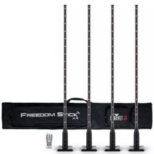 CHAUVET FREEDOM STICK X4 Tri-Color Pixel Map RGB LED Fixtures, Case  Remote