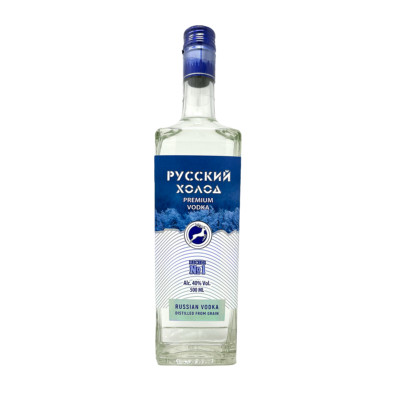 Vodka ''Русский Холод'' (Russische Kälte), 0,5l, 40% vol. abgefüllt in Moldawien