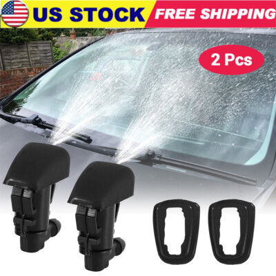 2 Universal Window Windshield Wiper Nozzle Sprayer Washer Spray Nozzle Sprinkler