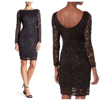 marina black sequin dress MARINA | Dresses | Marina Black Gold Dress High Thigh Slits Size 4