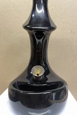 Vintage Ceramic Black Flash tobacco Bong fading at the top Unused "The Dealer "