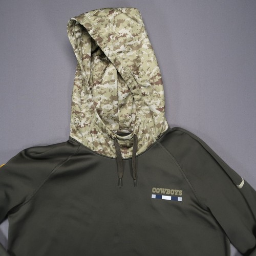 Dallas Cowboys Hoodie Youth Extra Large Green Camo Salute To Service Boys XL - Picture 3 of 11