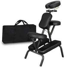 Portable Massage Chair Foldable Tattoo Therapy Chair 4" Thick Sponge w/Carry Bag