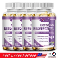 1200MG Resveratrol Maximum Strength Natural Anti-Aging Antioxidant 60/120/240PCS
