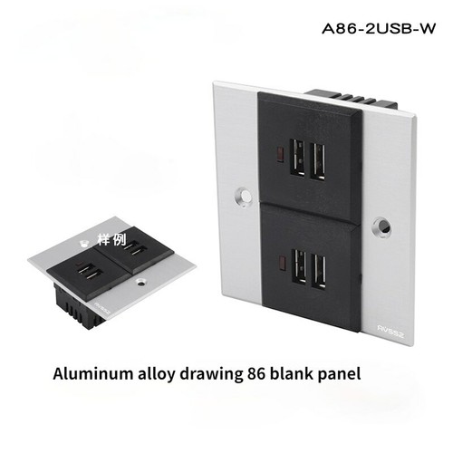 1Pcs 86 panel installation project dual USB socket module connect 5V2100mA HiFi - Picture 8 of 11