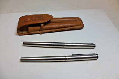 Opas Stifteset  Feinschreiber Filzstift , Füller im Lederetui Vintage Spain Inox