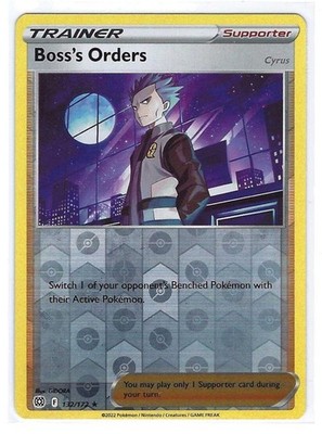 Boss's Orders  132/172 - Brilliant Stars - Reverse Holo - RARE **PACK FRESH** NM
