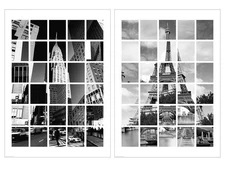 2 pack IKEA BILD Poster City New York/ Paris  19 ¾ x 27 ½ "  NEW