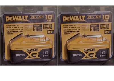 #ad #ad 2 PACK DeWALT DCB210 2 20V MAX XR 10.0 AH Lithium Ion Battery Tool Batteries New $140.99