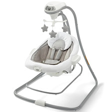 Graco DuetConnect LX Portable Baby Swing and Bouncer, 6 Swinging Speeds, Ari