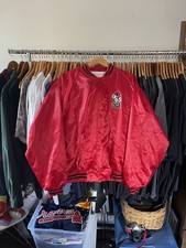 Used Vintage Made In The USA 90s Red Georgia Bulldogs Satin Jacket Size XL