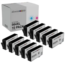10PK 564 XL 564XL CN684WN Black Ink Cartridge for HP Officejet 4620 4622 3522