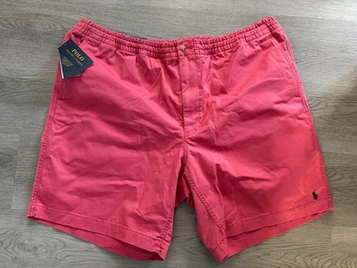 Polo Ralph Lauren klassische rosa Baumwolle Stretch Herrenshorts Größe 1XB/44 Zoll neu mit Etikett