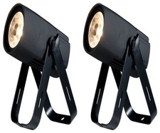  2 American DJ SABER SPOT WW Compact 15 Watt Warm White LED DMX Pinspot Lights