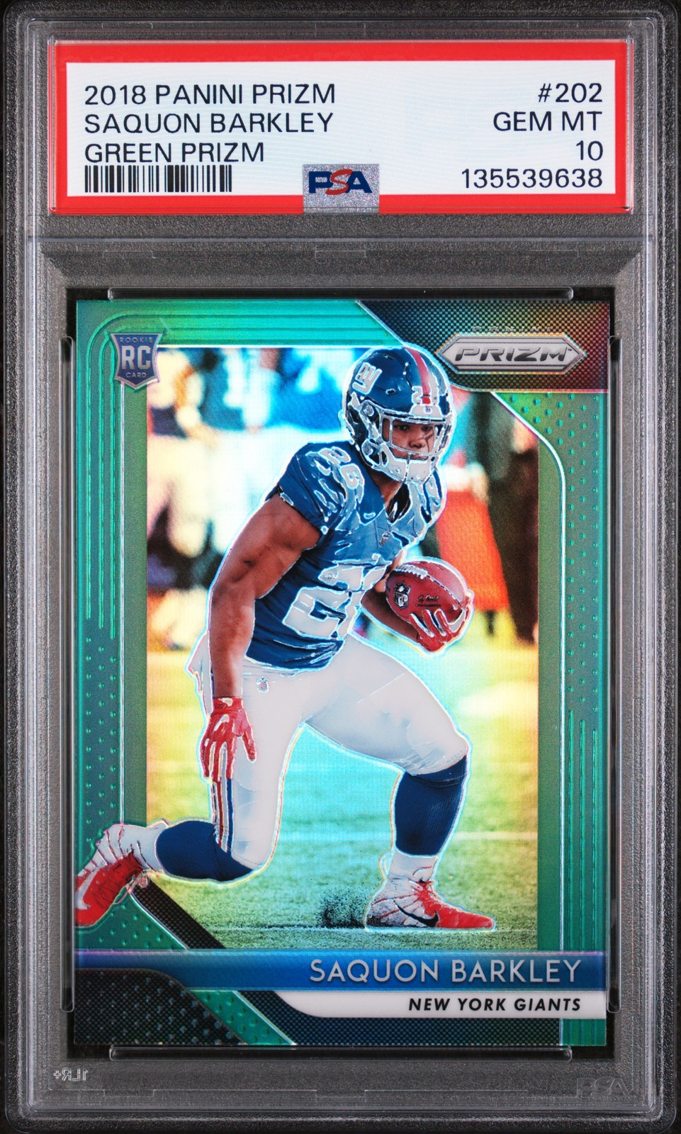 Saquon Barkley Panini Prizm #202 Green Prizm