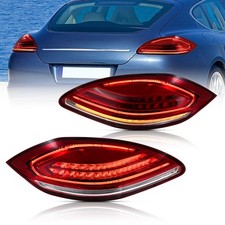 Full Led Tail Lights Fit For Porsche Panamera 2010-2013 Red Rear Lamp Sequential