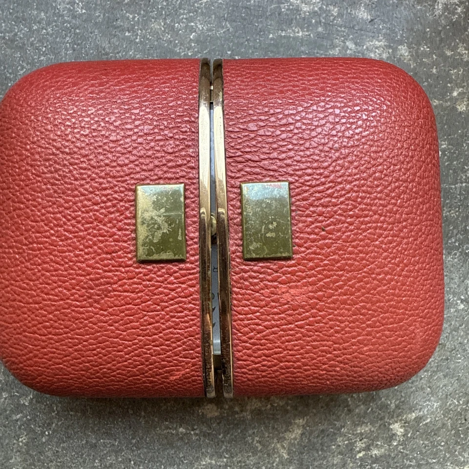 Reisewecker Europa 7 Jewels in rote Schatulle ausziehbar Design 50s 70er - Bild 2 von 4
