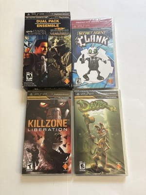 5 Sony PSP Games Lot Daxter Secret Agent Clank Killzone SOCOM Dark Mirror