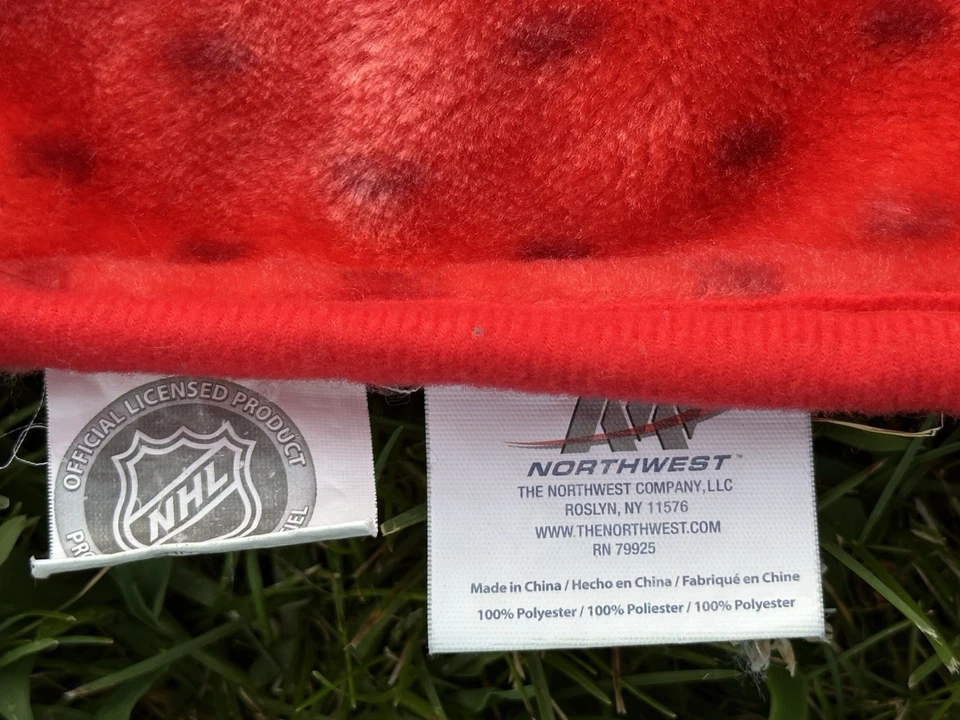 Manta polar Chicago Blackhawks 56x48 noroeste NHL camiseta roja logotipo tiro Foto 2 de 3