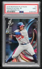 2018 Bowman Platinum Top Prospects Sky Blue Ronald Acuna Jr PSA 9 MINT v1x