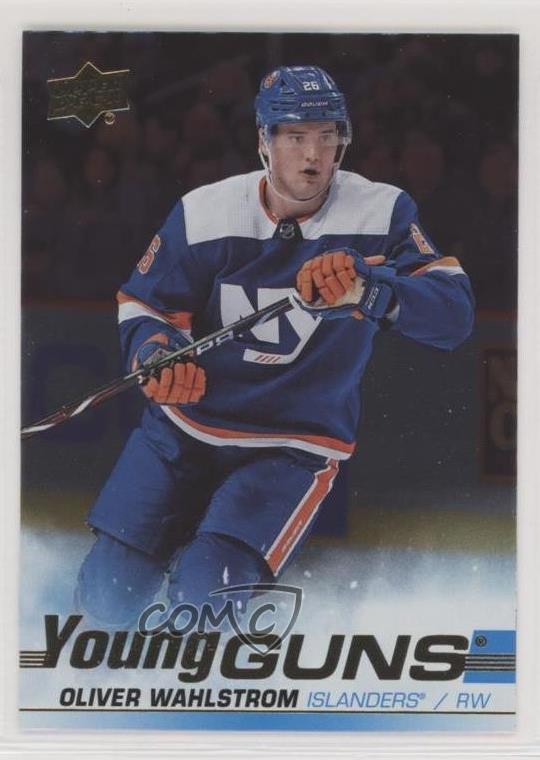 2019-20 Upper Deck Young Guns Silver Foil Oliver Wahlstrom #457 Rookie RC