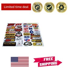 Multicolored Glitter Motocross Decal Stickers - Custom Racing Gear Set 2 Sheets Multicolored Glitter Motocross Decal Stickers - Custom Racing Gear Set 2 Sheets