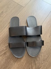 Madewell Blaxk Leather Slippers 8