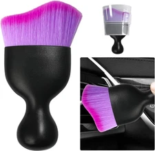 Car Detailing Brush – Curved Soft Bristles, Dust Remover for Dashboard & Vents