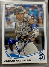 Jesus Guzman Signed Autograph Baseball Card Topps 2013 Rookie Padres