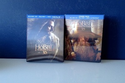 3D Blu Ray Lot of 2 HOBBIT Desolation of Smaug & Unexpected Journey