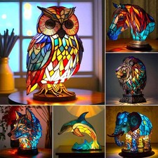 3D Colored Animal Light Desk Lamp Animal Series Decorative Night Light Animal El
