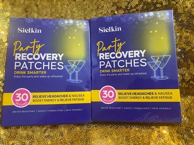 2-Pack Party Recovery Patches Relieves Headaches & Nausea Boost Energy 30 Each