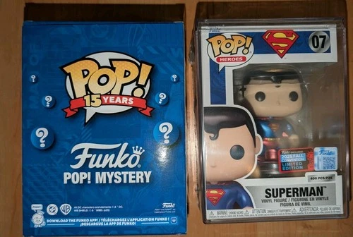 Funko Pop DC Box Mystery Superman Metallic LE 400 PCS NYCC #07 Shared 2025