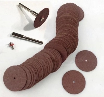 100x 24 mm Emery Trennscheibe Schleifmittel Schneiden Dremel Rotationswerkzeug + 2 Dorn