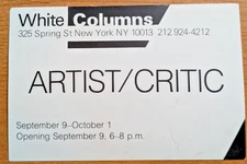 White Columns gallery postcard 325 Spring St. early 1980s Artist/Critic