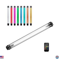 LED Video Light Wand, 12 Modes, Stepless Dimming, Waterproof, Rechargeable