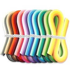 Multi-Color Paper Quilling Strips Set 60 Colors 10 Packs 54cm Length Paper Wi...