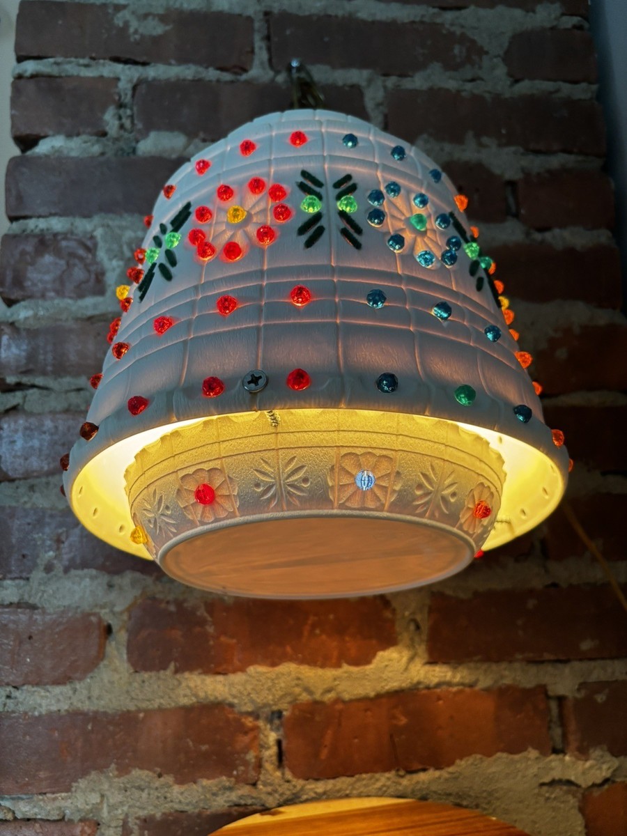 Vintage Lawnware Hanging Lamp Mid Century Camping RV Swag Light