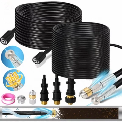 DENOTIP Rohrreinigungsschlauch 15-30m Abflussreiniger Kanalratte Rohrreiniger Schlauch