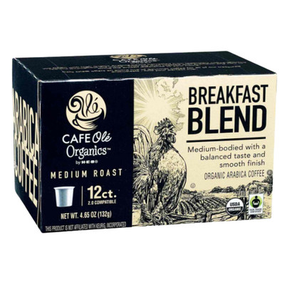CAFE Olé Organics by H-E-B Breakfast Blend K-Cups 12 Ct | Medium Roast