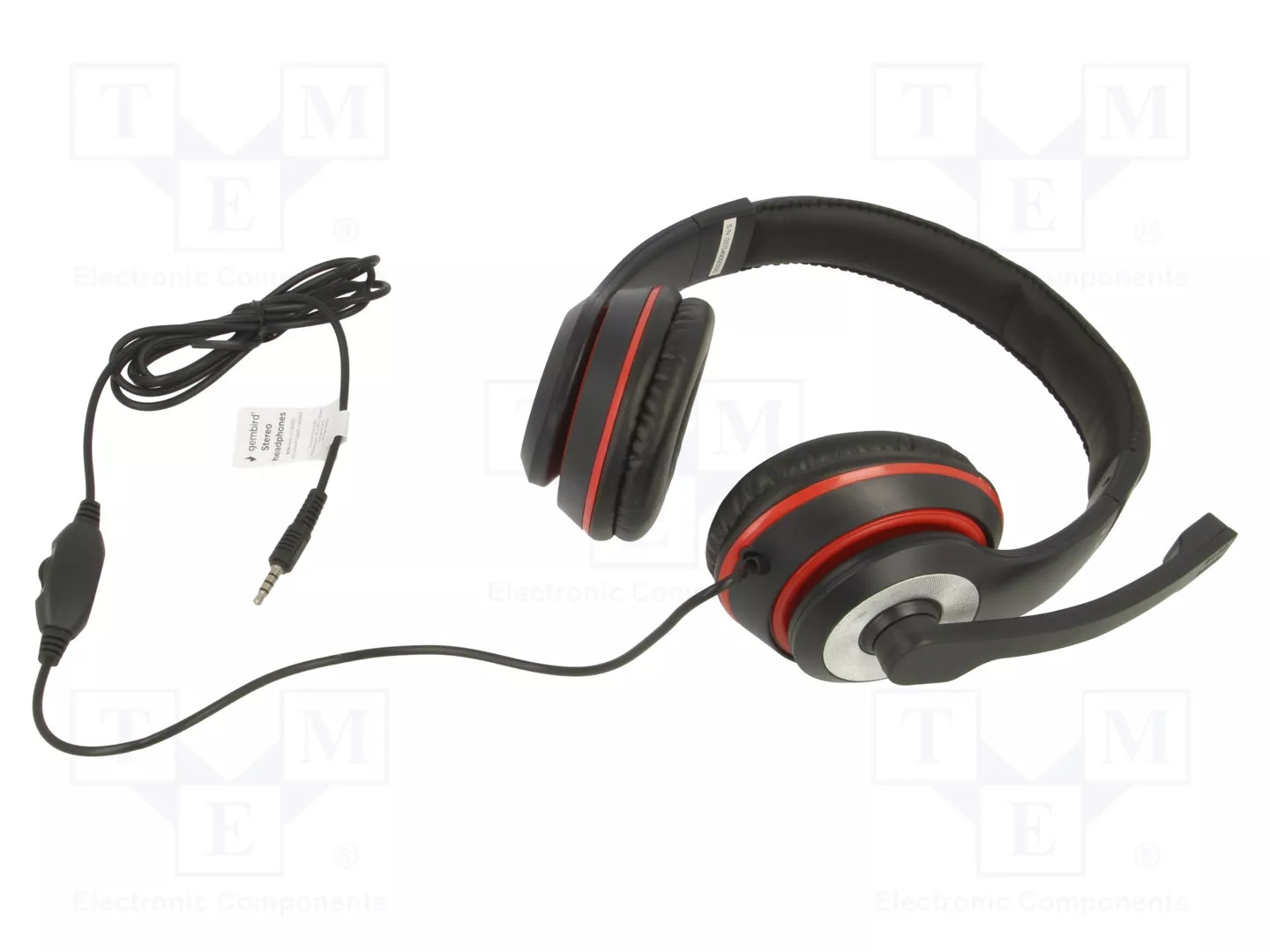 Casque gaming Gembird MHS-03-BKRD filaire avec arceau ajustable noir et rouge - Image 2