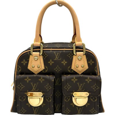 Louis Vuitton Manhattan PM M40026 Brown Monogram Canvas Handbag #1829