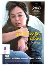 RENATE REINSVE INGA DUAL SIGNED SENTIMENTAL VALUE 12X18 MOVIE POSTER PHOTO BAS