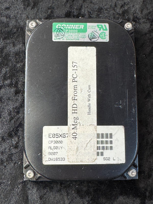 Conner Model CP3000  40MB IDE 3.5'' Hard Drive