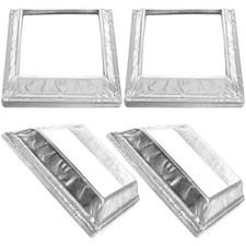  4pcs Post Base Metal Deck Post Cover Porch Column Wrap Square Bases Deck Post